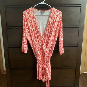 Patterned Romper with Tie Waist